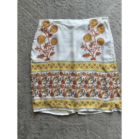 J.Crew Women's Sunset Rose Block Print Skirt Size 12 Knee-Length Floral - Picture 4 of 8